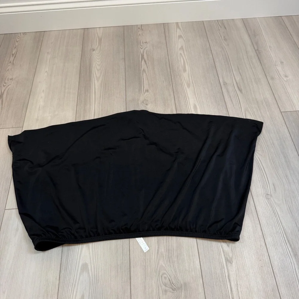 Cacique Swim Black Swim Skirt with Attached Brief Plus Size 34 610361